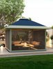 3x3m Pop-up Heavy Duty Gazebo Garden Canopy Tent Detachable w/ Mosquito Netting