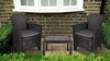 Garden Furniture Table and Chairs 3 Piece Grey Bistro Set Patio Outdoor Seating