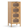 Bamboo Storage Cabinet 4-Drawer Dresser-Natural