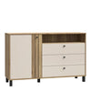 1-Door 3-Drawer Chest - Modern Storage Unit, Wooden Frame, Stylish Design