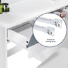 White Dressing Table Set Makeup Table Drawers LED Lights Mirror Cushioned Stool