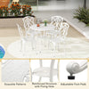 Patio Cast Aluminum Dining Table & Chair Set, 5 Piece Outdoor Bistro Set