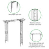 7FT Wedding Arch Garden Arbor Metal Garden Arch Trellis for Climbing Plant Party