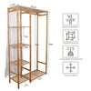 Heavy Duty Clothes Rail Garment Wardrobe Stand Hanging Rack Corner Hallway Shelf