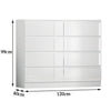120CM High Gloss Chest of 6 7 8Drawers Tall Wide Bedside Table Cabinet Furniture