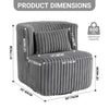 Grey Cuddle Chair Accent Comfy Fleece Round Tub Armchair NO SWIVEL!!