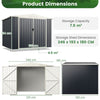 Yard Lawn Garden Storage House Storage Shed for Bike Garbage Can Tool Lawnmower