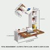 Pmnianhua Folding Wall Mounted Drop Leaf Table, Foldable Desk with Moveable