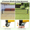 Portable Pickleball Net Set Pickle Ball Net System w/Metal Frame Yellow
