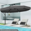 Heavy-Duty Outdoor Parasol 290 cm Offset Hanging Umbrella-Gray
