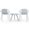 3 Pieces Bistro Set All Weather PP Patio Conversation Set-Gray