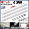 10x 4FT 1200mm Slim LED Batten Tube Light Ceiling Strip Bar Garage Light White