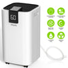 20L Dehumidifier Air Purifier with Humidistat LCD Display for Home Laundry White