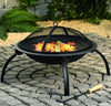 Black Fire Pit Steel Patio Garden Heater Outdoor Folding BBQ Foldable Camping