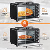 MAX Multi Function Mini Rotisserie Fan Oven 36 Litre with Twin Hob and Grill