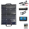 Portable 100W Solar Panel Kit + 100A Controller Camping Charger Power Station RV