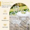 Patio Cast Aluminum Dining Table & Chair Set, 5 Piece Outdoor Bistro Set