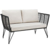 Garden Chairs Sofa Lounge Set Outdoor Furniture Rattan Couch Thick Cushions