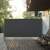 3x1.6M Retractable Side Awning Screen Fence Patio Privacy Divider Grey