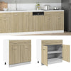 Kitchen Cabinet Home Storage Shelf Organiser Cupboard Engineered Wood vidaXL