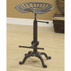 Cast Iron Bar Stool Industrial Home Decor Swivel Chair Adjustable Tractor Seat