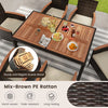 7 Pieces Patio Wicker Dining Set Patio Rattan Conversation Set-Beige