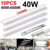 10x 120CM LED Tube Light 40W 6500K Batten Linear Slim Light WorkShop Garage Lamp