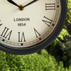 Paddington Indoor Outdoor Double Sided Wall Clock 27cm