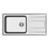 Single Bowl Inset Chrome Stainless Steel Kitchen Sink with Reversible BeBa_26185