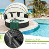 Wicker Daybed Patio Round Daybed Separated Seating Sectional Sofa