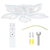 RGB LED Ceiling Light Chandelier Pendant Light Dimmable Remote Control 5000LM