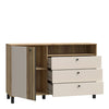 1-Door 3-Drawer Chest - Modern Storage Unit, Wooden Frame, Stylish Design