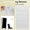 Freestanding Storage Cabinet with 2 Adjustable Shelves-White