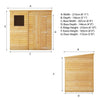 Waltons 7x5 Wooden Garden Shed Overlap Pent Single Door Windows Storage 7ft 5ft