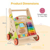 Sit to Stand Montessori Walker Toy with Storage-Multicolor
