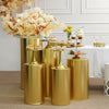 5pc/Set Metal Plinth Cylinder Dessert Pedestal Wedding Cake Flower Display Stand