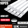 10x 4FT 1200mm Slim LED Batten Tube Light Ceiling Strip Bar Garage Light White