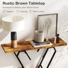 Faux Marble Console Table with Adjustable Foot Pads-Coffee