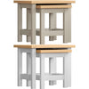 Nest of 2 Tables Side End Square Modern Table Set Living Room Display