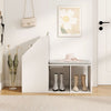 3-Tier Rack Shoe Storage Bench Entryway Bench w/ Cushion White