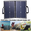 Portable 100W Solar Panel Kit + 100A Controller Camping Charger Power Station RV