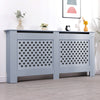 White Radiator Cover Cabinet Small Large Modern MDF Slat Wood Grill Furniture