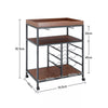 Industrial Drinks Trolley Kitchen Bar Shelves Storage Unit Wine Serving Cart UK