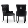Velvet Dining Chair with Door Knocker Ring Windsor Dressing Room Chair 1/2/4/6