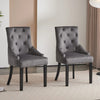 1/2/4/6 Dining Chairs Armchair High Back Linen/Velvet Upholstered Wood Legs Home