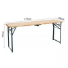 Folding Wooden Beer Table and Bench Set Garden Outdoor Bistro Bench Desk Chairs