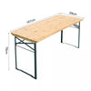 Folding Wooden Beer Table and Bench Set Garden Outdoor Bistro Bench Desk Chairs