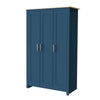 Wooden 3 Door Wardrobe with Hanging Rail Drawers Bedroom Storage Furniture