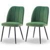 Set of 2,4,6 Velvet Suede Dining Chairs Upholstered seat Ergnomic with Metal Leg