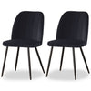 Set of 2,4,6 Velvet Suede Dining Chairs Upholstered seat Ergnomic with Metal Leg